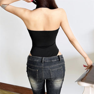 Backless Cut Out Bodysuit