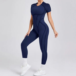 Backless Sporty Jumpsuit Unitards