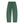 Dark Green barrel leg sweatpants laid flat from the back, faded wash and curved loose legs