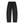 Black Baggy Barrel Leg Sweatpants laid flat, front view with drawstring, side pocket and small logo