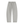 Light Gray sweatpants laid flat from the back, curved barrel leg shape and wide elastic waist