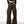 Front view of the washed brown cargo pants with hands in the front pockets and snap flap pockets