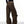 Back view of the coffee brown wide leg cargo pants, showing the back pockets and side cargo pocket
