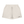Pale Khaki lined workout shorts laid flat, front view with elastic waist, drawstring and slash pockets
