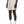 Pale Khaki baggy workout shorts in three-quarter front view on a model, long drawstring hanging loose