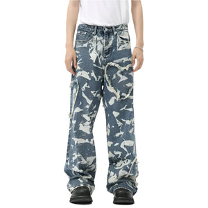 Baggy Print Cyberpunk Jeans