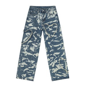 Baggy Print Cyberpunk Jeans