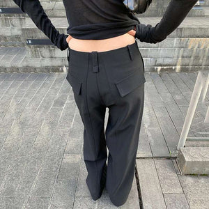 Baggy Suit Pants Black / L