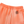 Close-up of the Orange sweatpants waistband: elastic waist, white drawstring and small black rose print