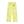 Yellow sun faded sweatpants laid flat, front view with the elastic waistband, drawstring and black rose