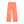 Orange wide leg sweatpants laid flat from the back, two patch pockets and a full length straight leg