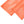 Detail of the straight open hem on the Orange wide leg sweatpants, showing the sun faded colour