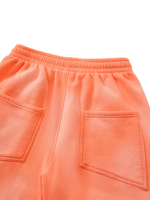 Back pockets detail on the Orange sun faded sweatpants, two patch pockets under the elastic waist