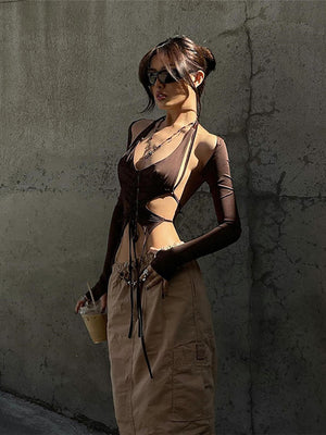 Bandage Black Tops Set