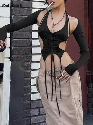 Bandage Black Tops Set