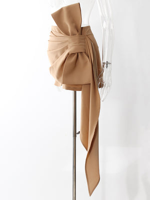 Bandgae Bow Elegant Mini Y2K Skirt