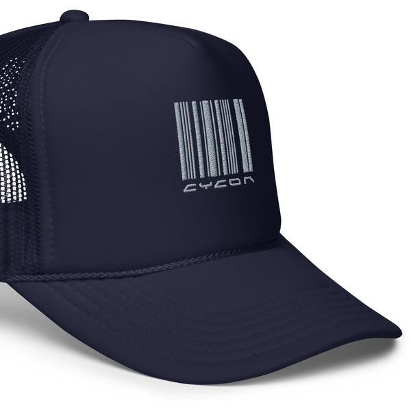 Barcode Navy Trucker Hat