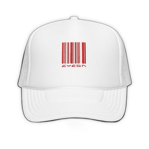 Barcode Trucker Hat - product view on white background