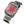 Silver baroque watch with a rectangular red dial and Roman numerals