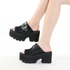 Bat Buckle Shoes Y2K