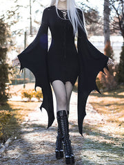 Nahkhiireõlaga goth-kleit