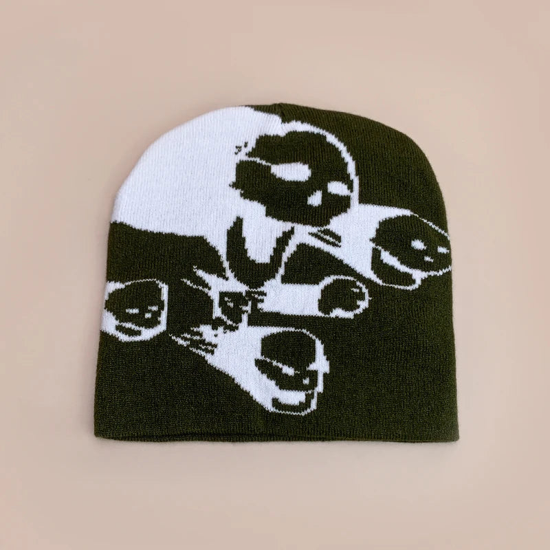 Beanie Hat Y2K | Retro Streetwear Winter Beanie – Cyber Techwear
