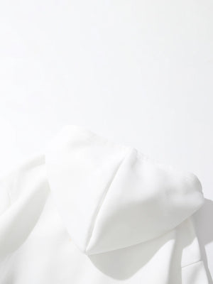 Beige Cropped Hoodie