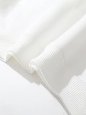 Beige Cropped Hoodie