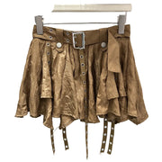 Belted High Waisted Skirt Y2K