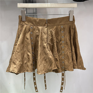 Belted High Waisted Skirt Y2K
