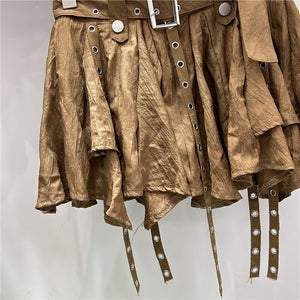 Belted High Waisted Skirt Y2K