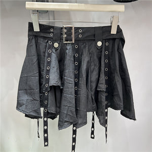 Belted High Waisted Skirt Y2K