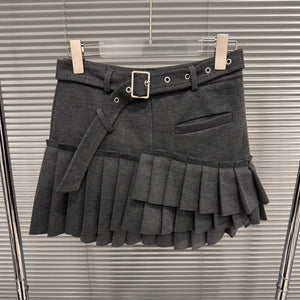 Belted Women’s Goth Skirt