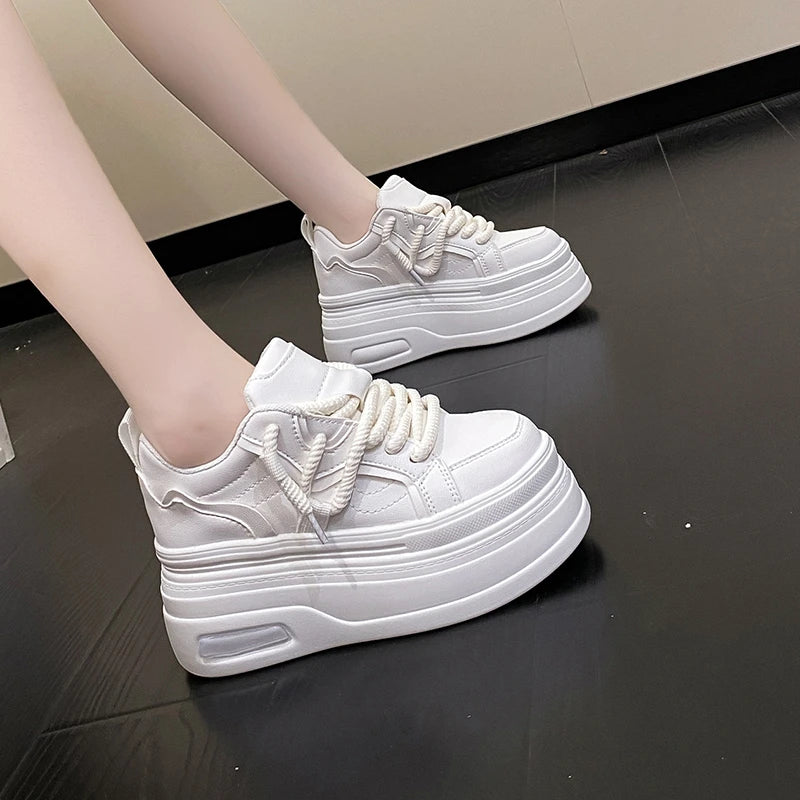 Big White Platform Sneakers | CYBER TECHWEAR®