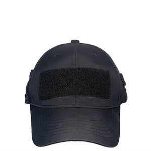 Techwear Style Adjustable Punk Tactical Baseball Cap Man Woman Japanese Style Hip Hop Func - black