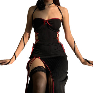 Black And Red Gothic Dress