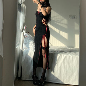 Black And Red Gothic Dress