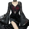Robe gothique vampire noire et rouge