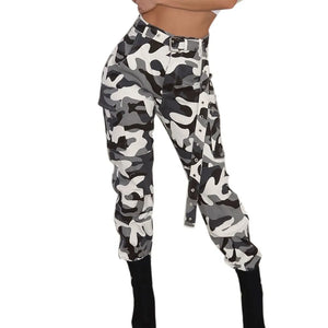 Black and white camo cargo pants