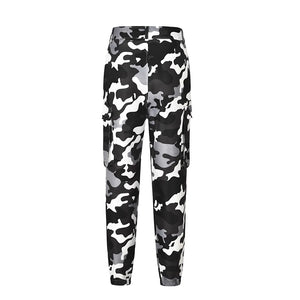 Black and white camo cargo pants