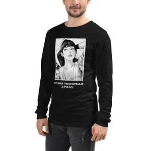 Black And White Graphic Tee Long Sleeve