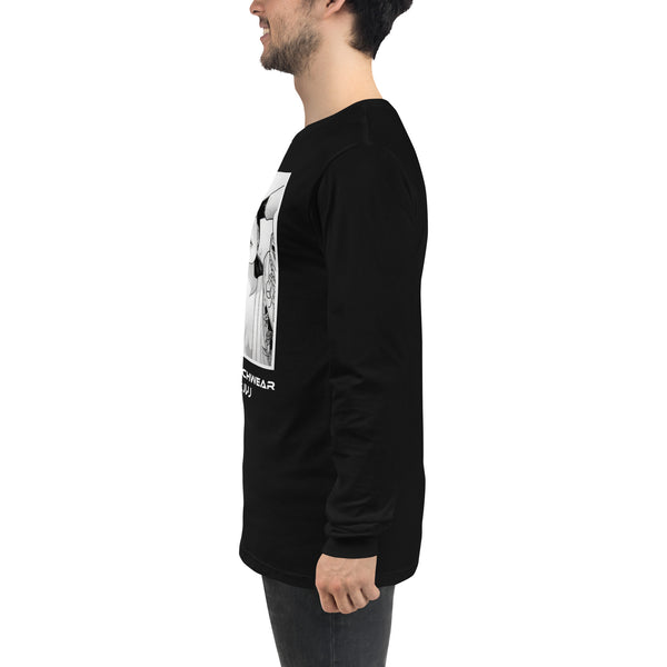 Black And White Graphic Tee Long Sleeve