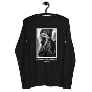 Black And White Long Sleeve Graphic Tee