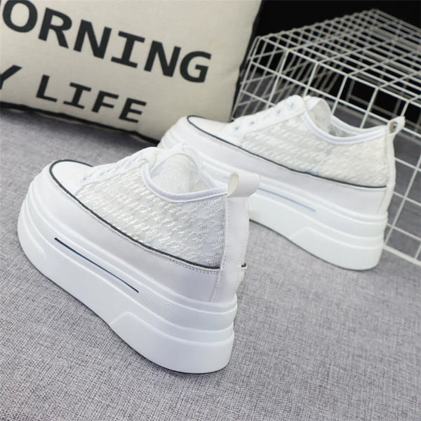 Black And White Platform Sneakers