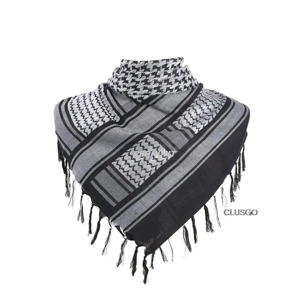 Black and White Shemagh Scarf