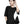 Black And White Short Sleeve T Shirt Women - product view on white background