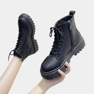 Black Ankle Boots Lace Up