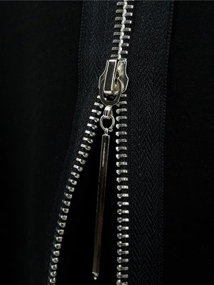 Black Back Zipper T-shirt Women