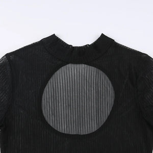 Black Bodysuit Cut Out