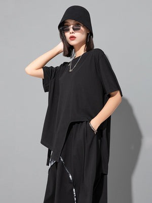 Black Boxy T Shirt Women's